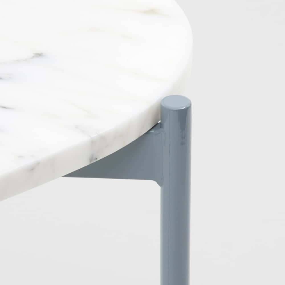 Rhonde Marble Side Table - Dusty Blue