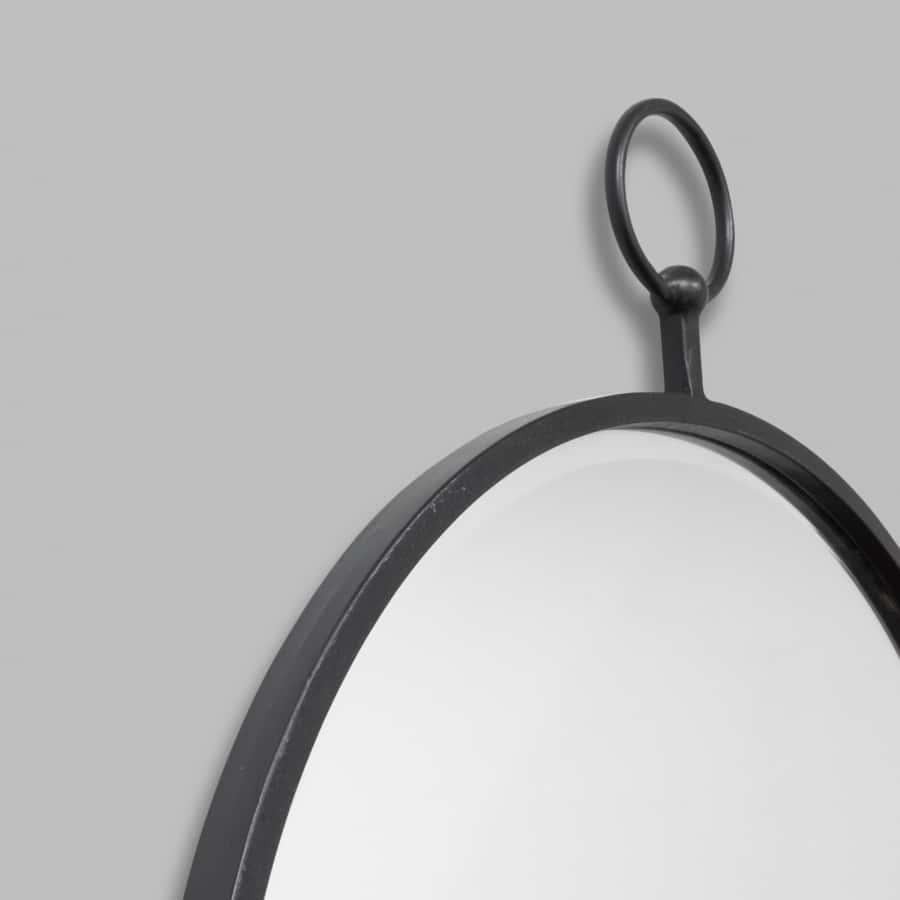 Antique Fob Mirror - Black