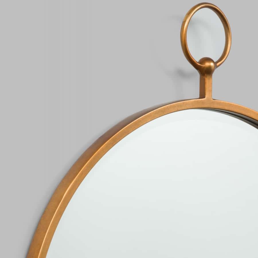 Antique Fob Mirror - Brass