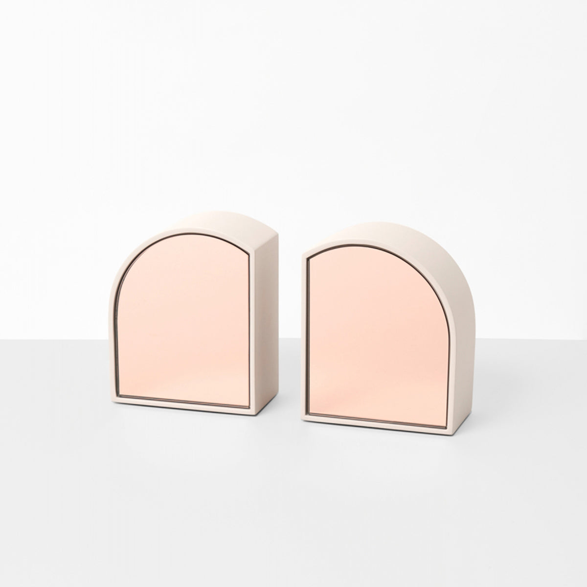 Archie Mirror Bookends - Nude
