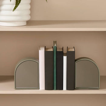 Archie Mirror Bookends - Olive