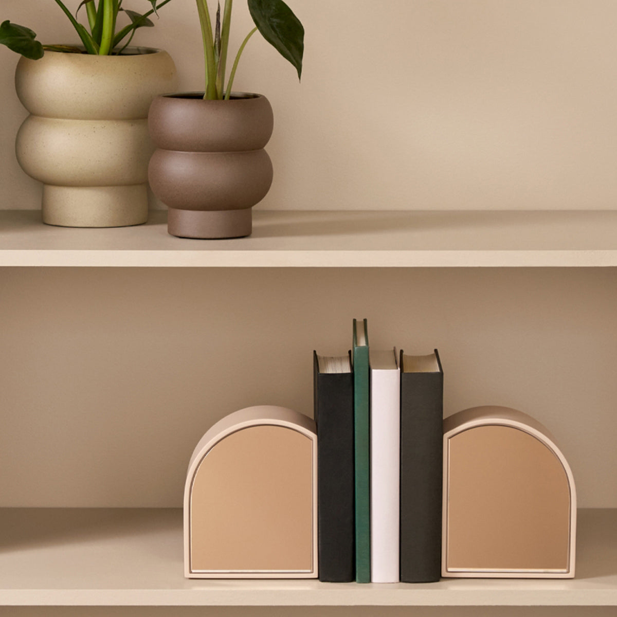 Archie Mirror Bookends - Powder