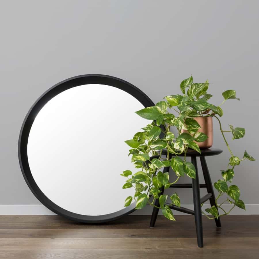 Austen Round Mirror - Black