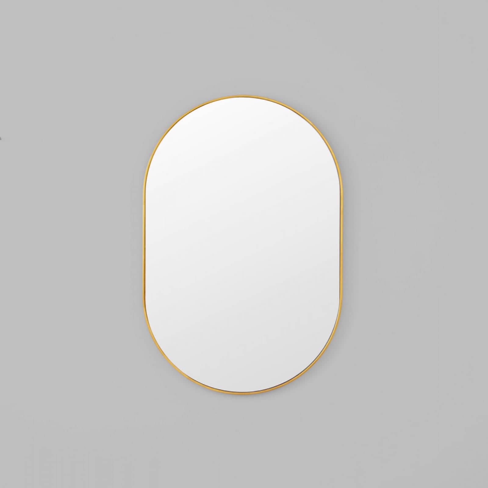 Bjorn Oval Mirror 65Cm X 100Cm - Brass