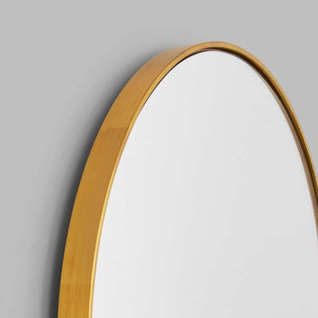 Bjorn Large Oval Mirror - Brass