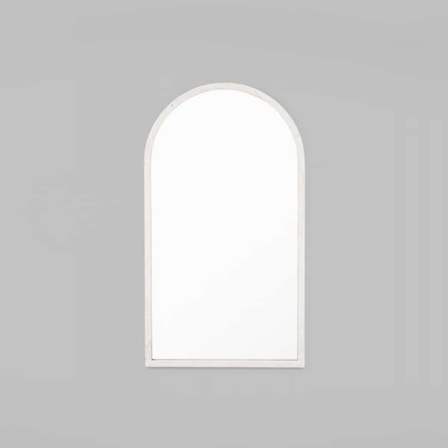 Cove Leaner Arch Mirror - White