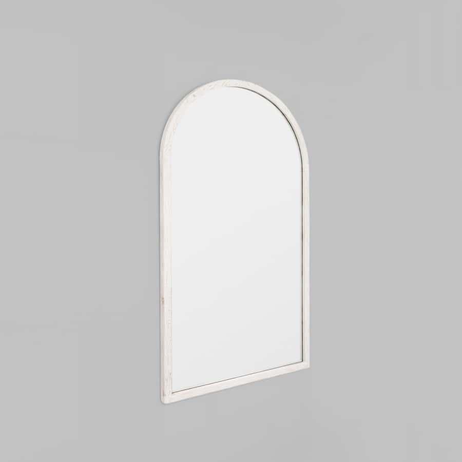 Cove Leaner Arch Mirror - White