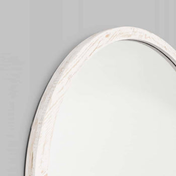 Cove Leaner Arch Mirror - White