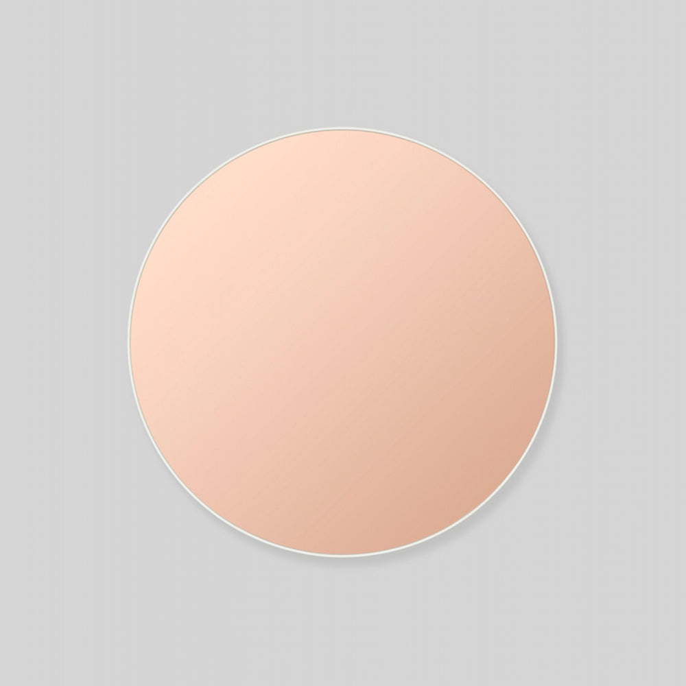 Flynn Round Mirror - Bright White / Dusk 50cm x 50cm