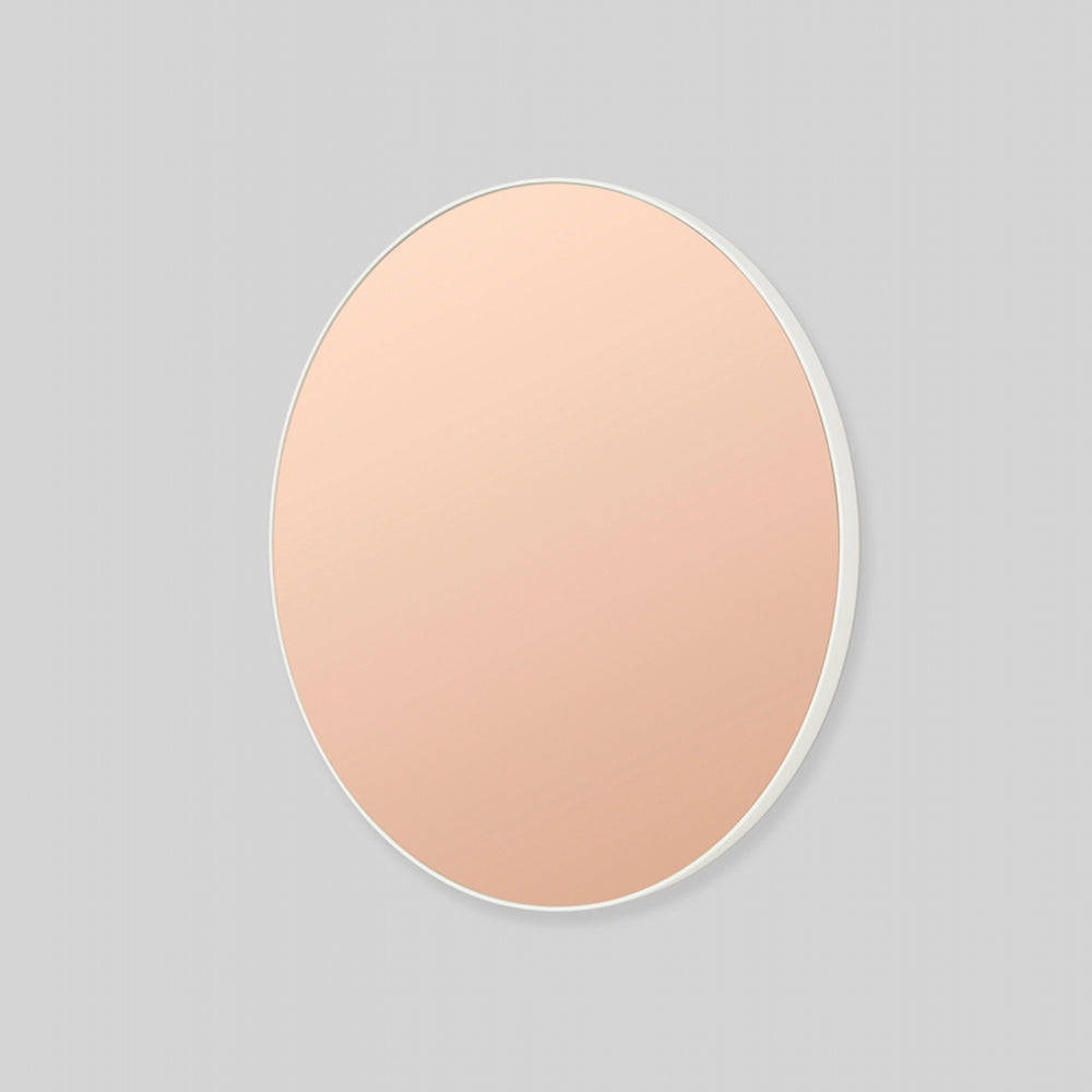 Flynn Round Mirror - Bright White / Dusk