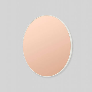 Flynn Round Mirror - Bright White / Dusk