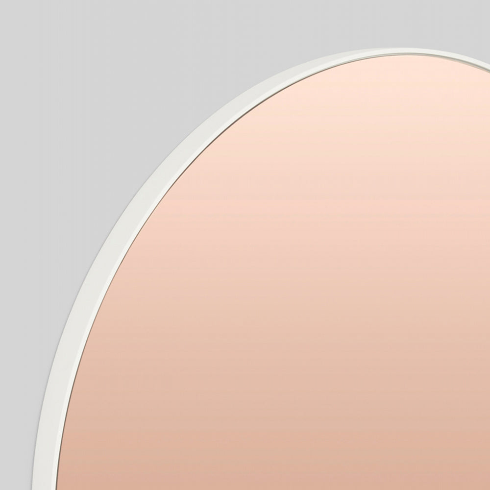 Flynn Round Mirror - Bright White / Dusk 50cm x 50cm
