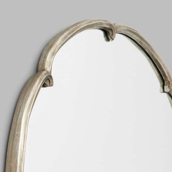 French Maid Round Mirror - Silver