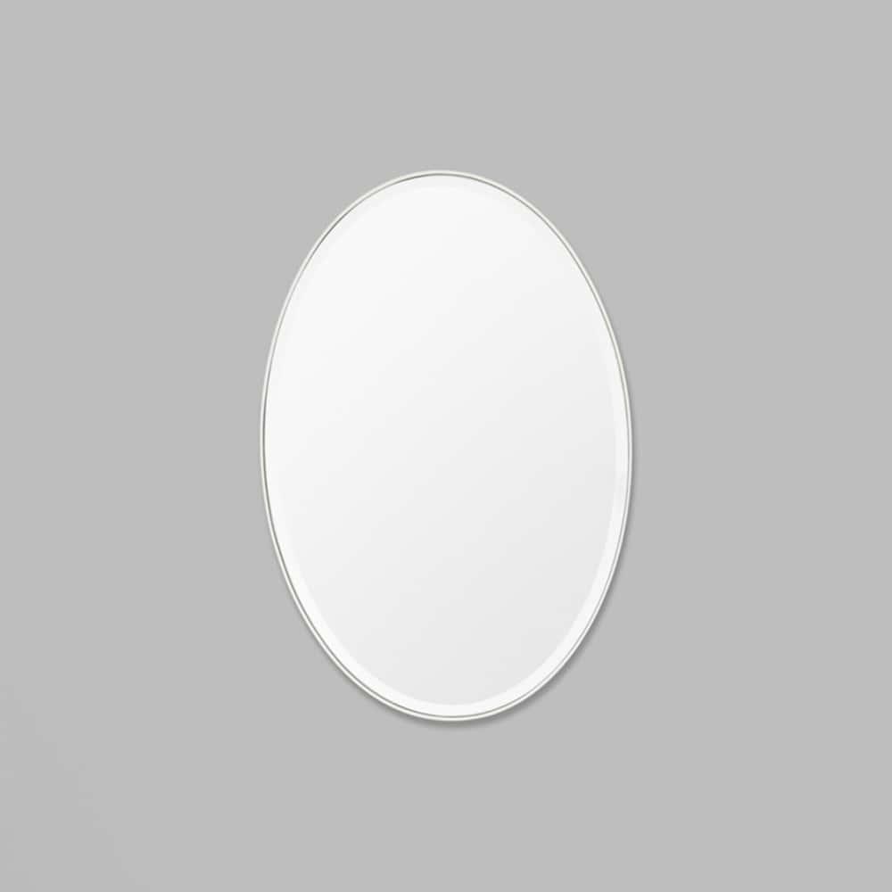 Lolita Oval Mirror 90cm x 60cm - Silver