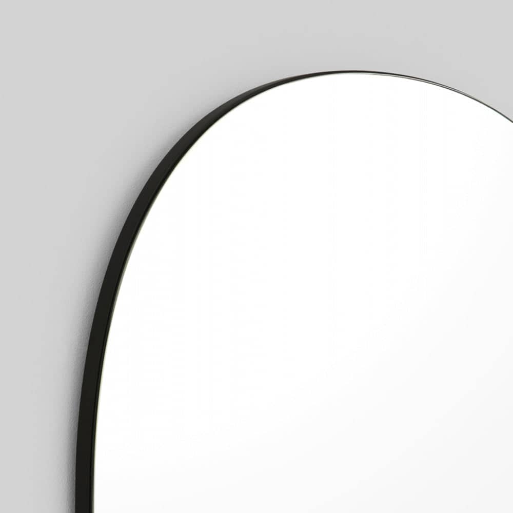 Miller Small Black Oval Mirror 60cm x 75cm