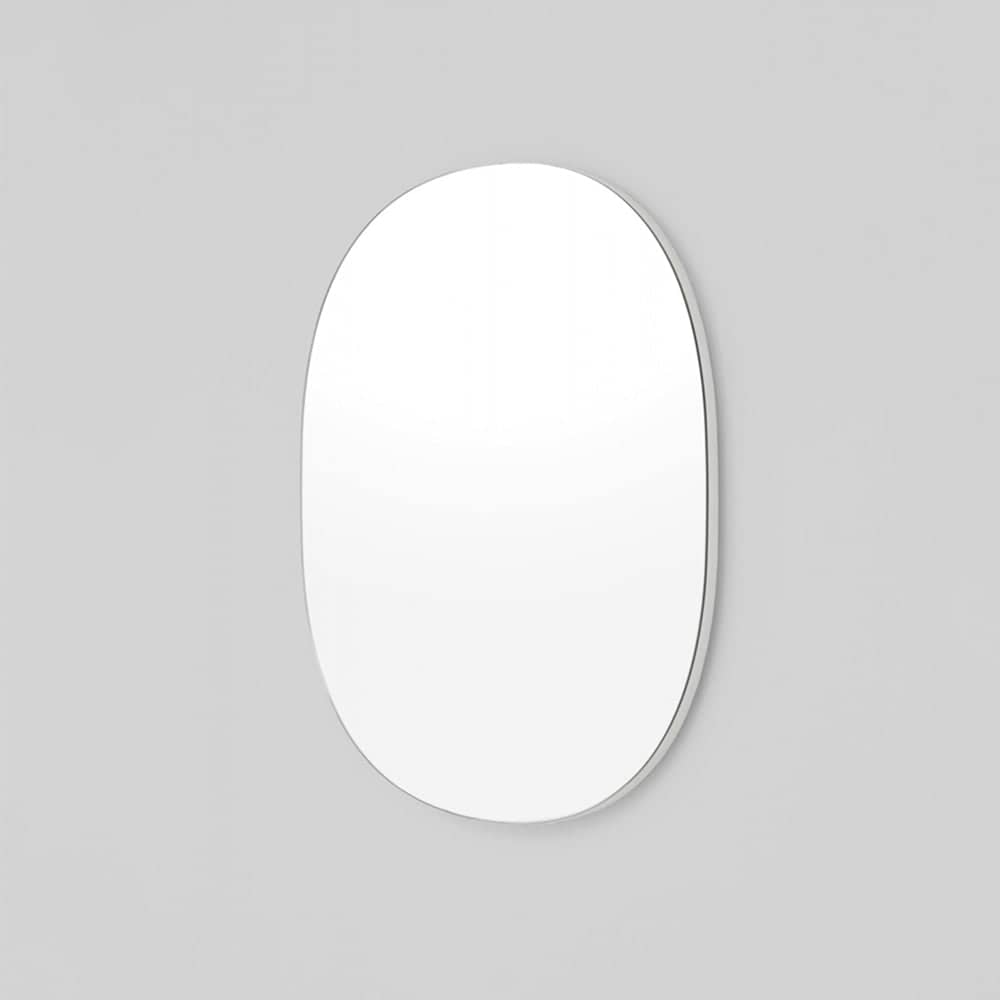 Miller Small Bright White Oval Mirror 60cm x 75cm