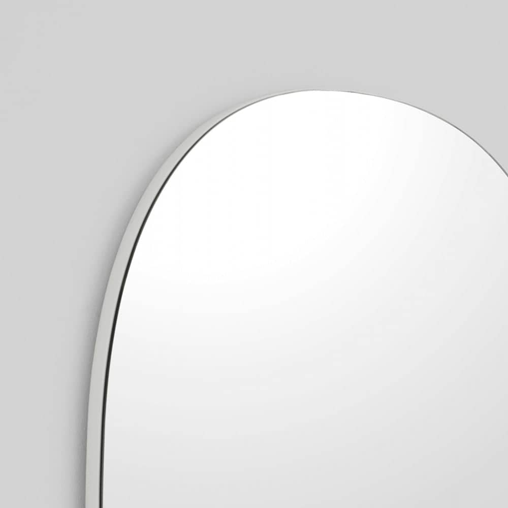 Miller Small Bright White Oval Mirror 60cm x 75cm