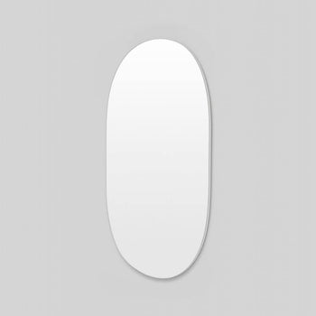 Miller Tall Bright White Oval Mirror 80cm x 150cm