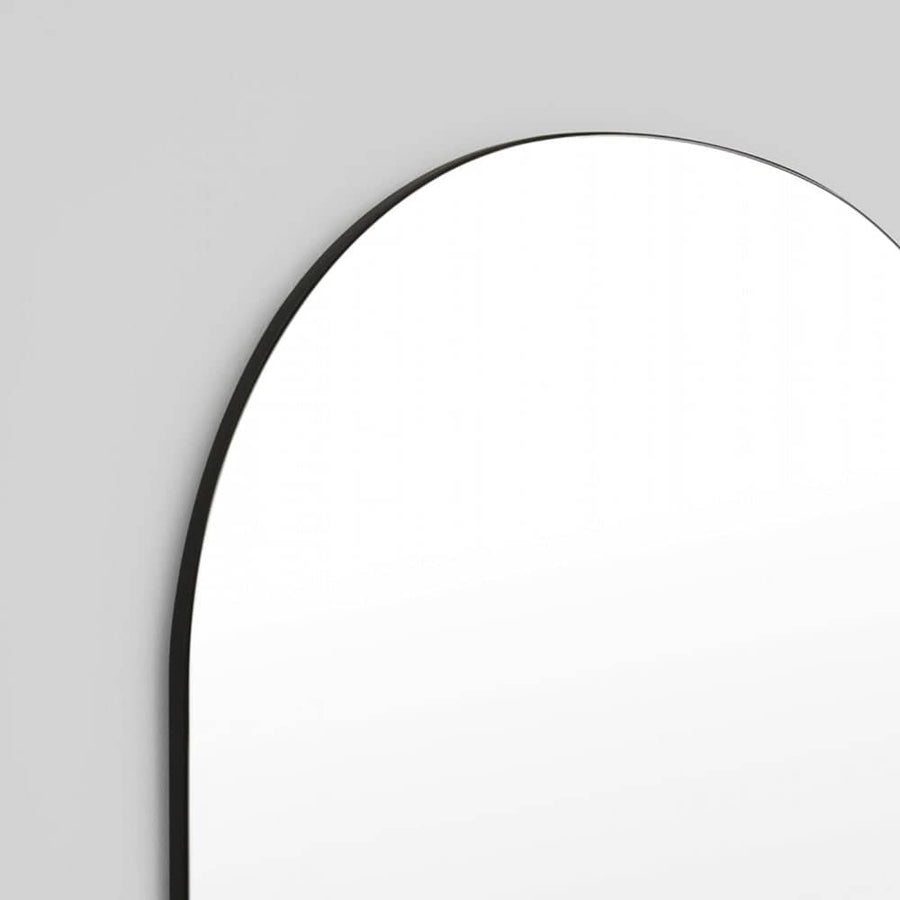 Miller Large Black Oval Mirror 90cm x 110cm
