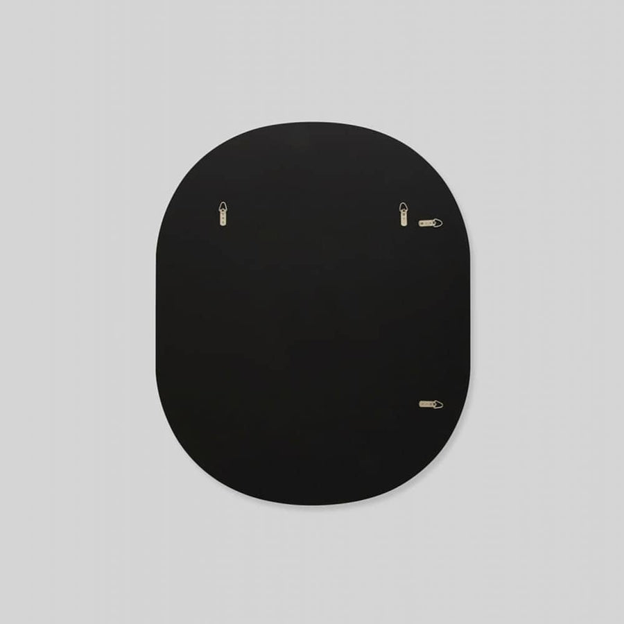 Miller Large Black Oval Mirror 90cm x 110cm