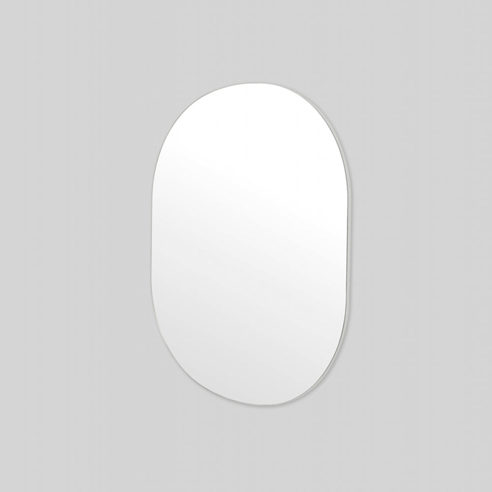 Miller Large Bright Whit Oval Mirror 90cm x 110cm