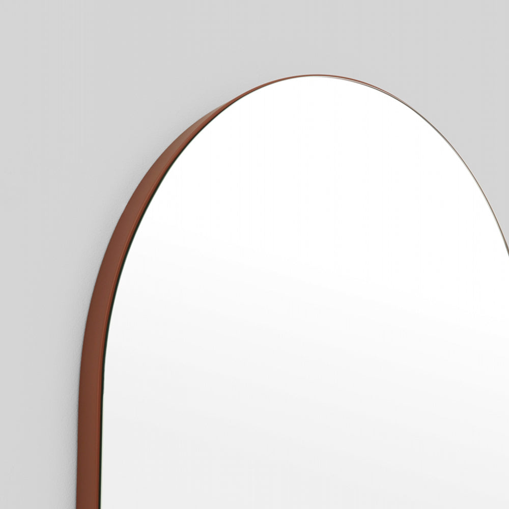 Mira Duo Large Oval Mirror - Rust