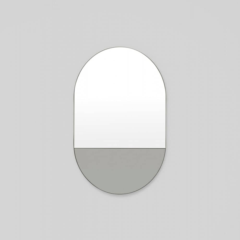 Mira Duo Small Oval Mirror - Storm