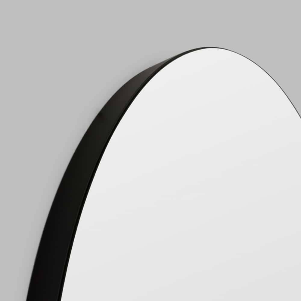 Mira Round Mirror - Coal 120cm