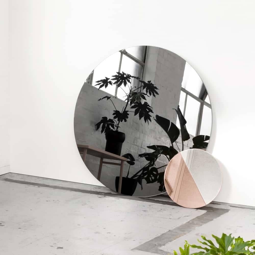 Mira Round Mirror - Storm 90cm