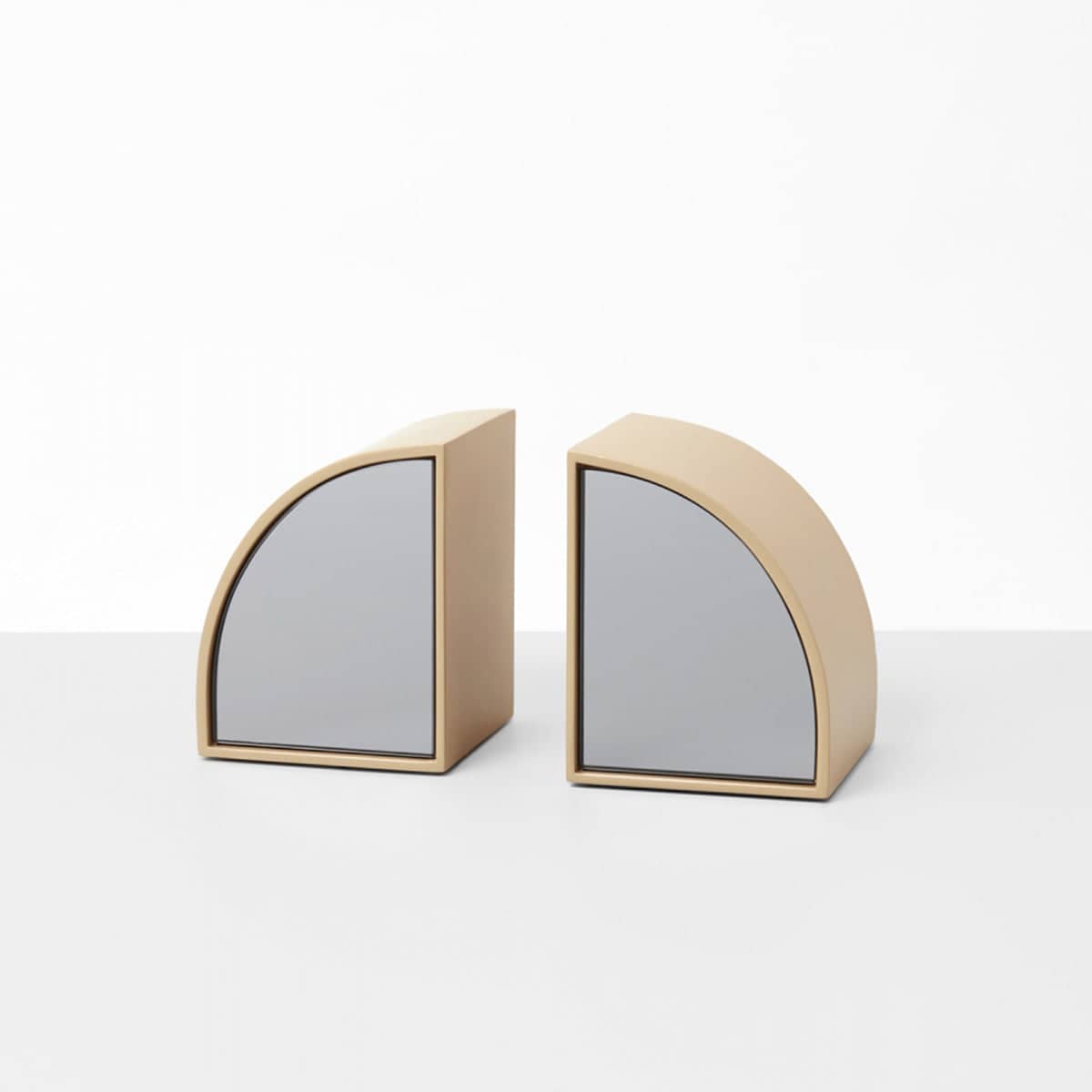 Percy Mirror Bookends - Taupe