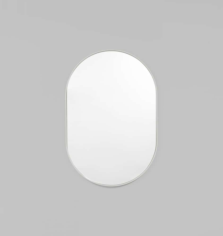 Bjorn Oval Mirror - Dove 65cm x 100cm