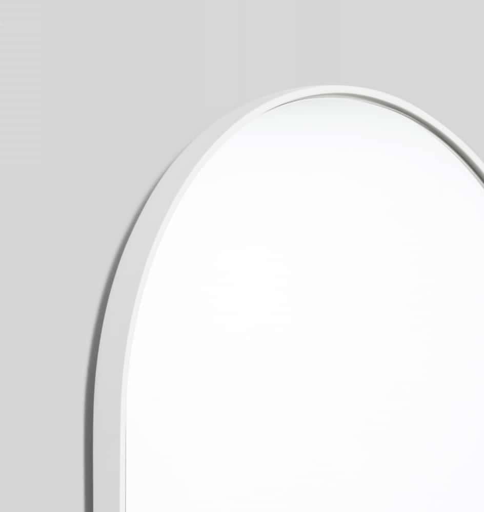 Bjorn Large Oval Mirror - White