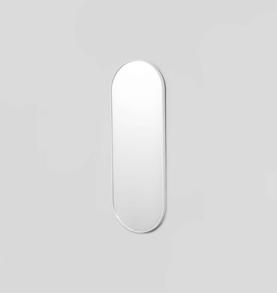 Bjorn Large Oval Mirror - White