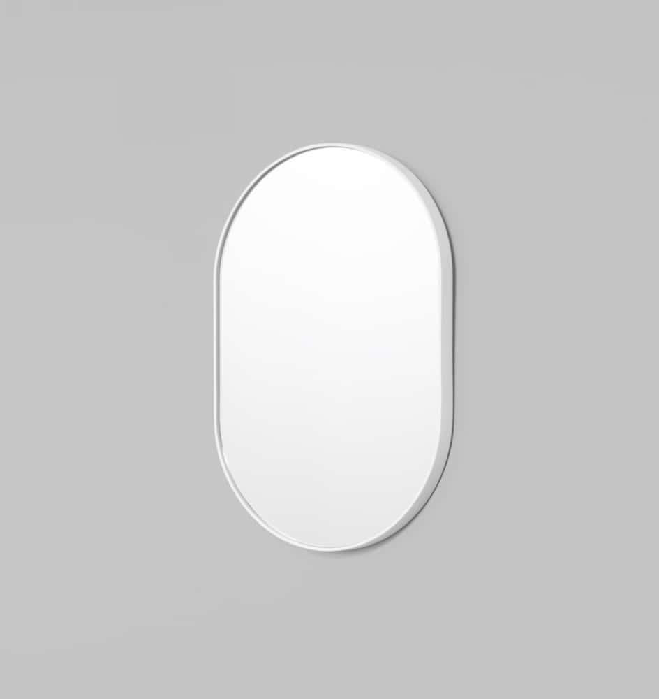 Bjorn Oval Mirror - White 80cm x 120cm