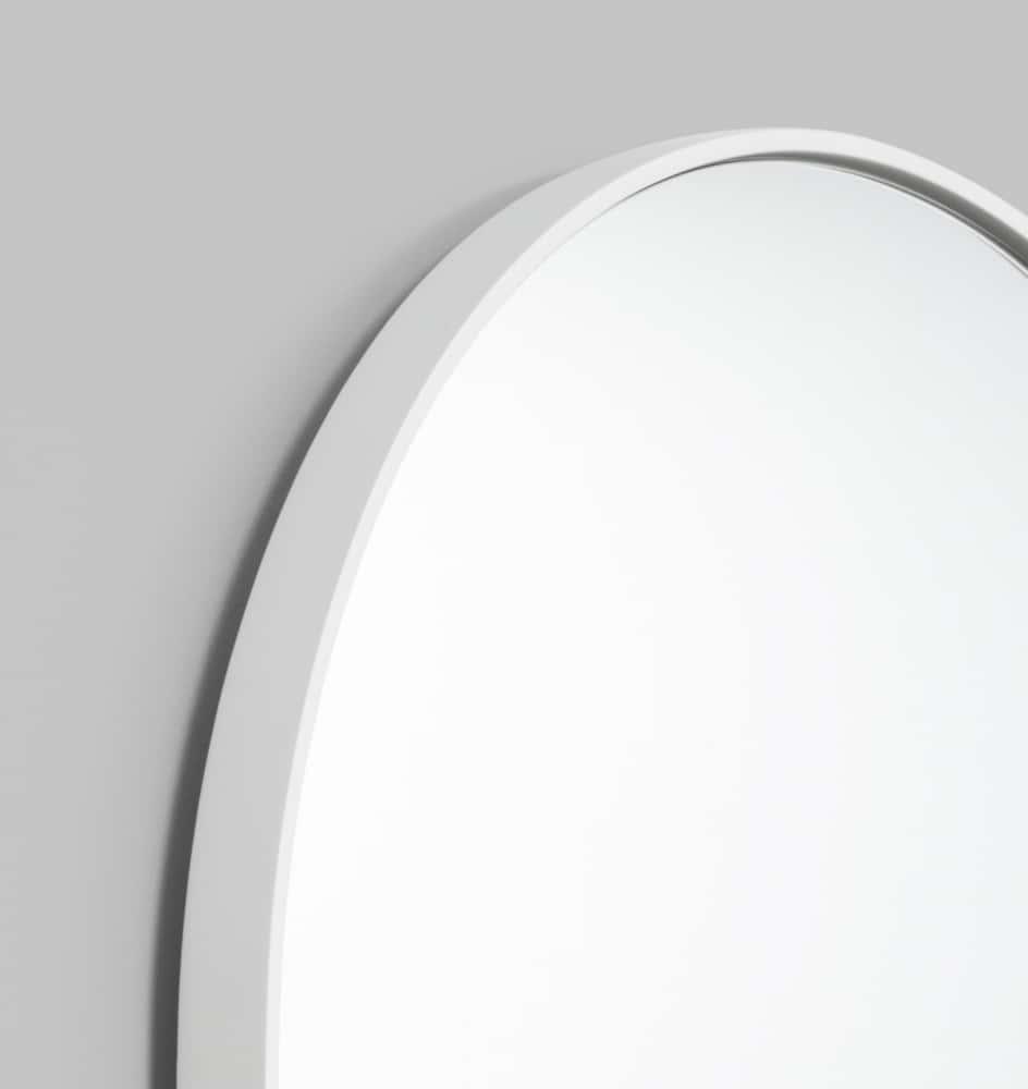 Bjorn Oval Mirror - White 65cm x 100cm
