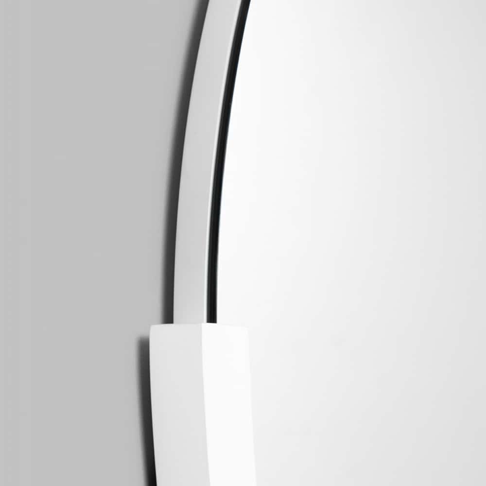 Dawn Round Mirror - Bright White Large