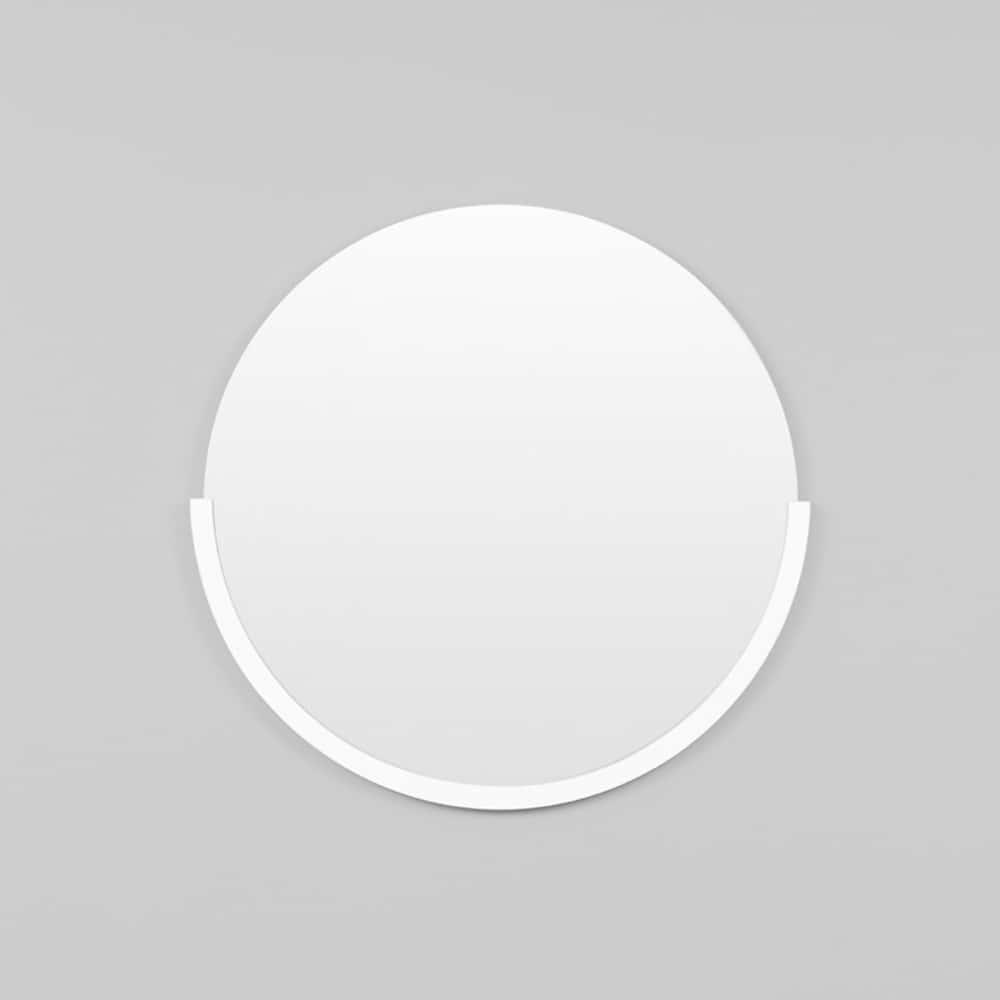 Dawn Round Mirror - Bright White Large