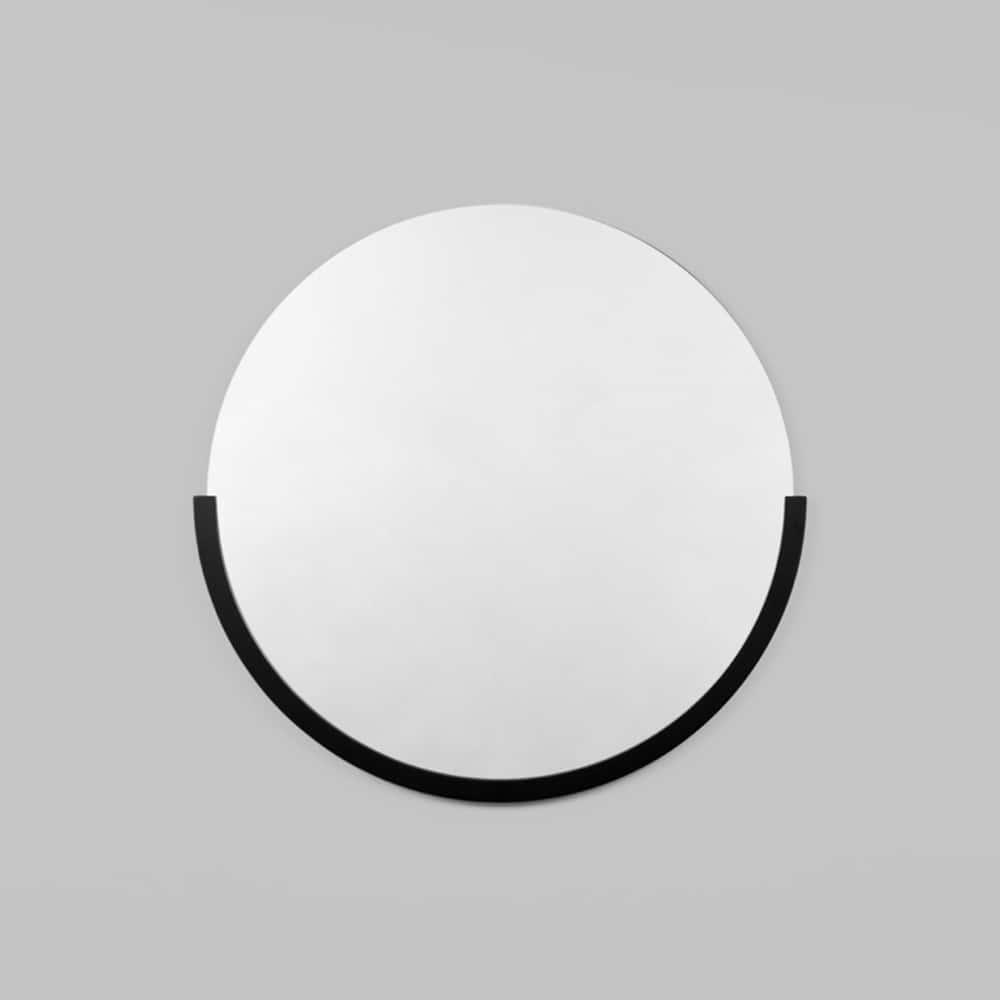 Dawn Round Mirror - Black Small