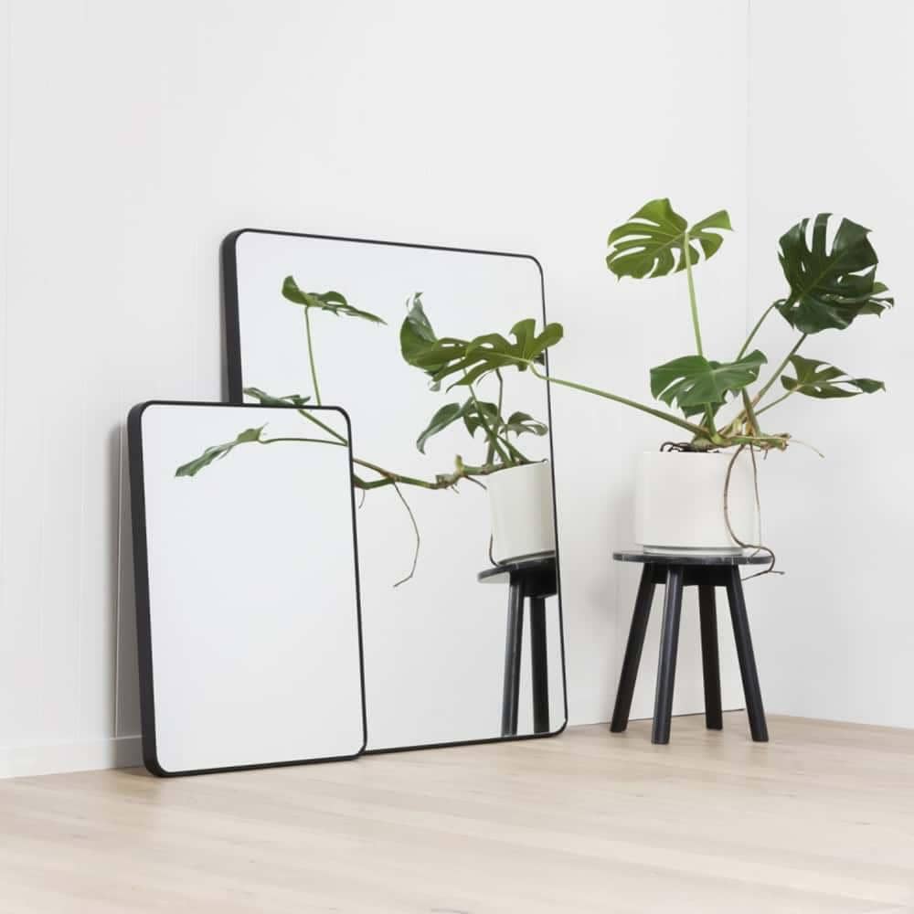 Flynn Curve Rectangle Mirror - Black Medium 100cm x 120cm