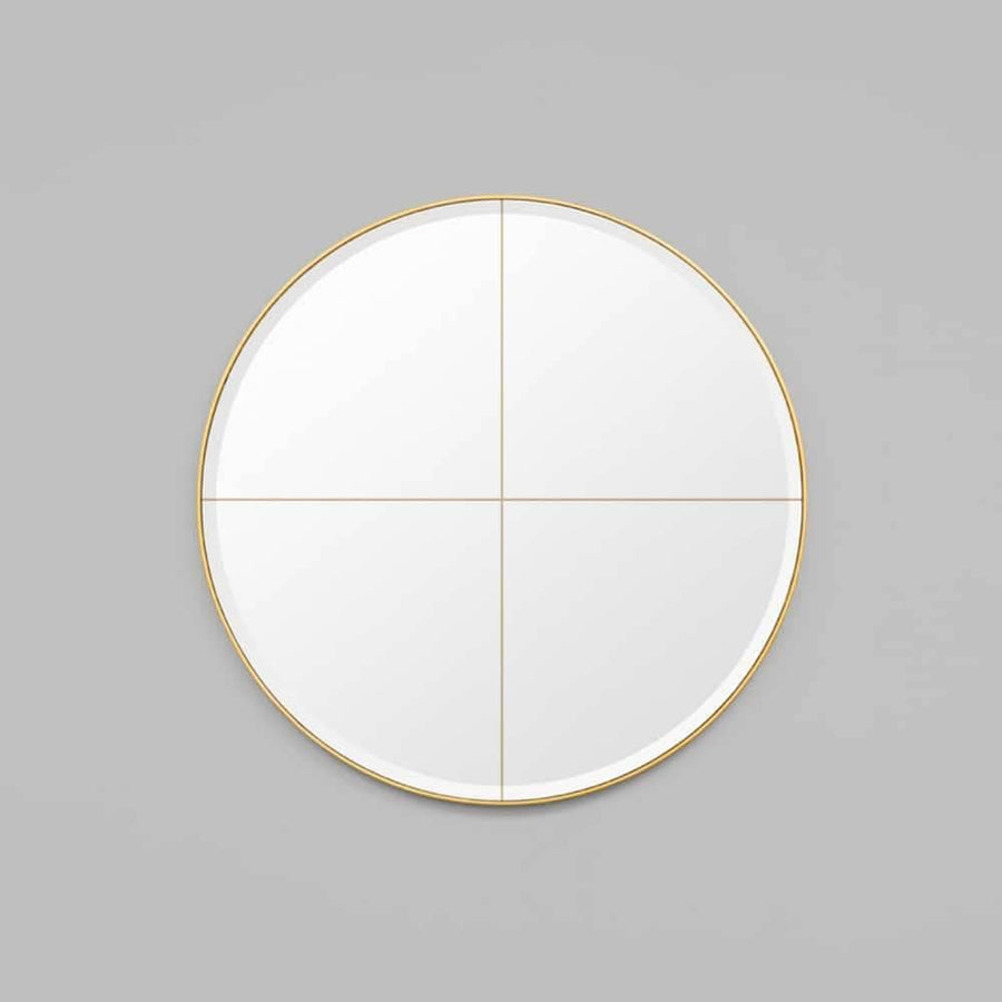 Parlour Round Mirror - Brass Large 100cm