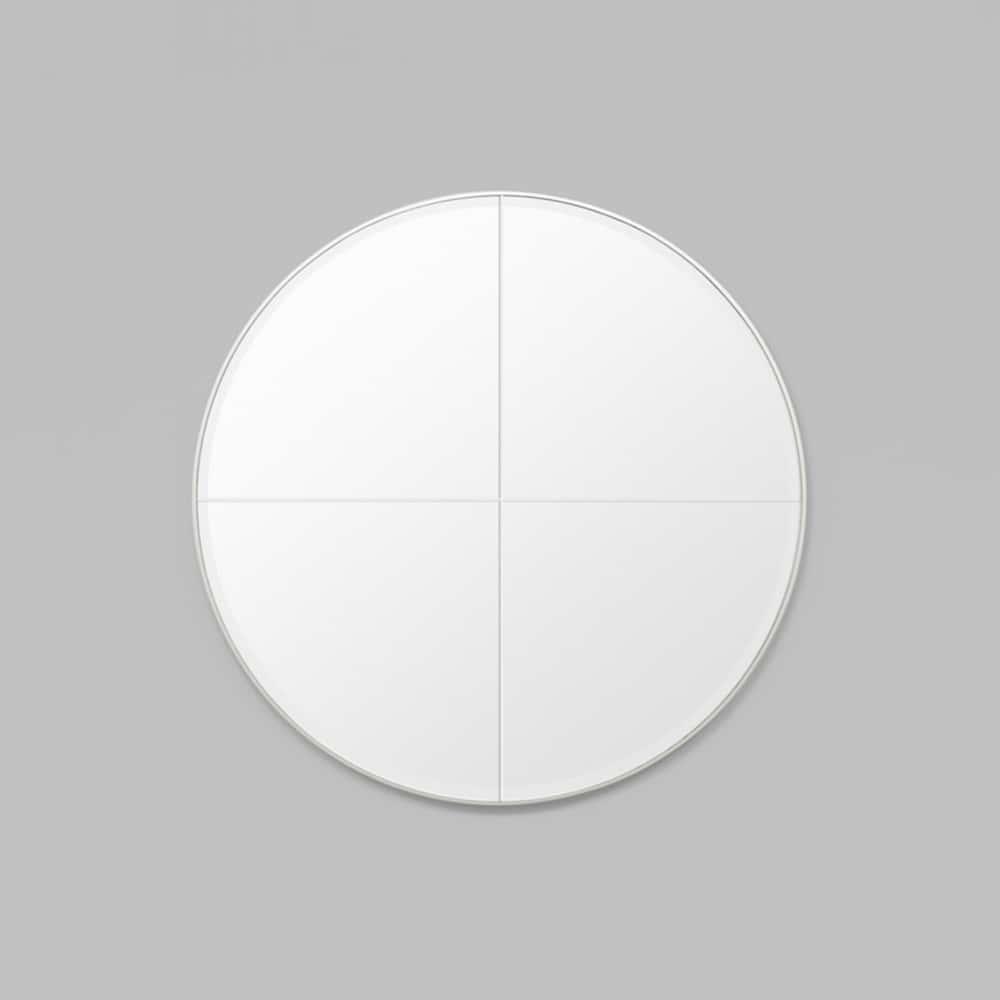 Parlour Round Mirror - Silver Large 100cm