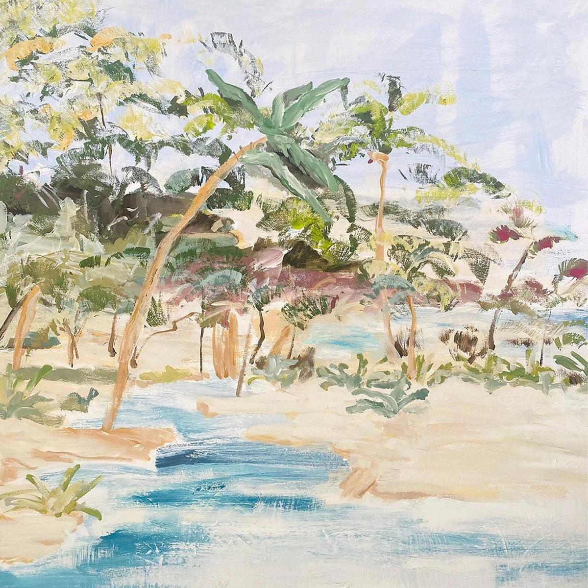 Peacock Palm Canvas Print 50Cm x 50Cm