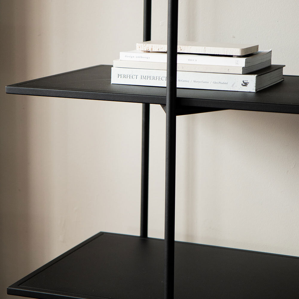 Cross Shelving Unit Tall - Black