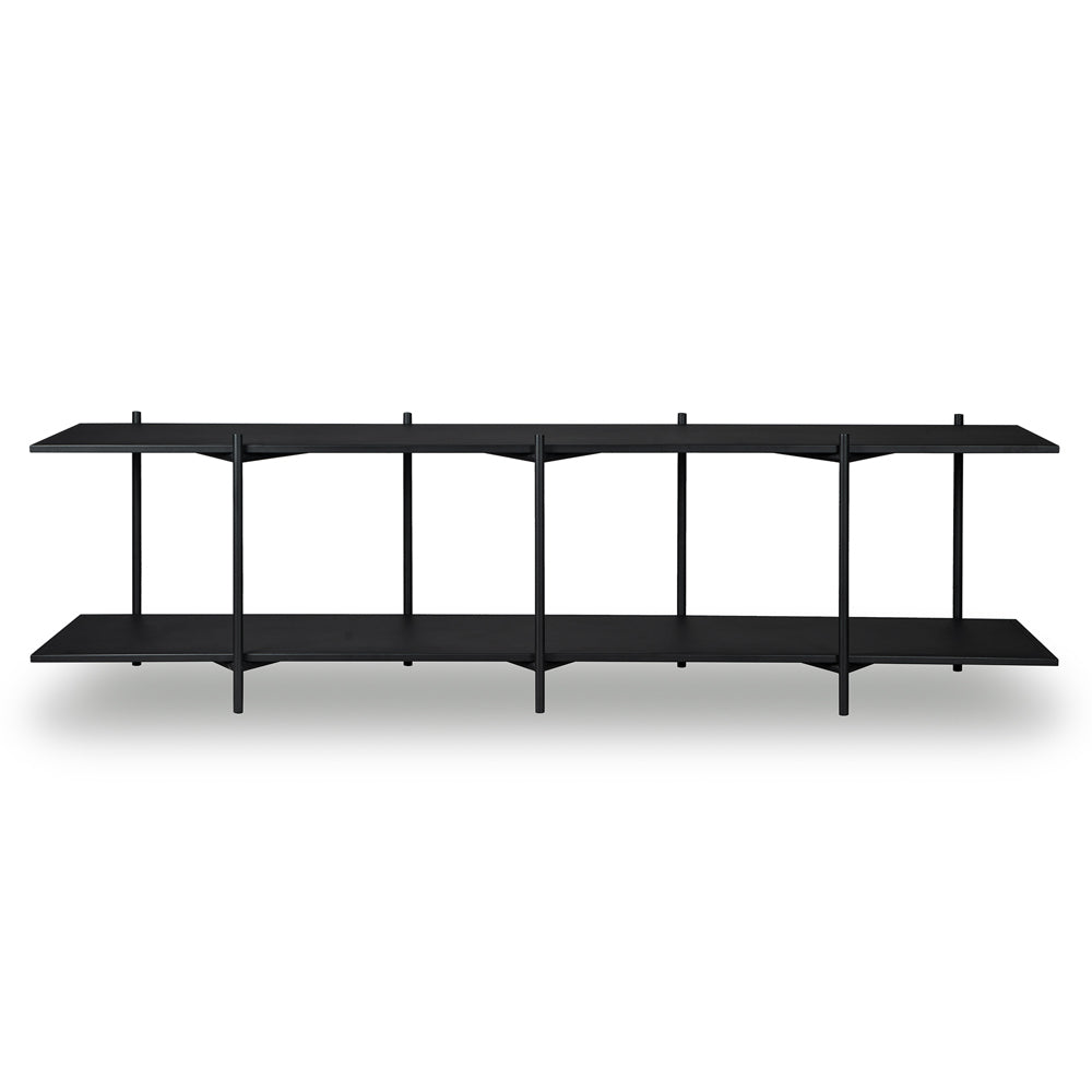 Cross Shelving Unit Low - Black