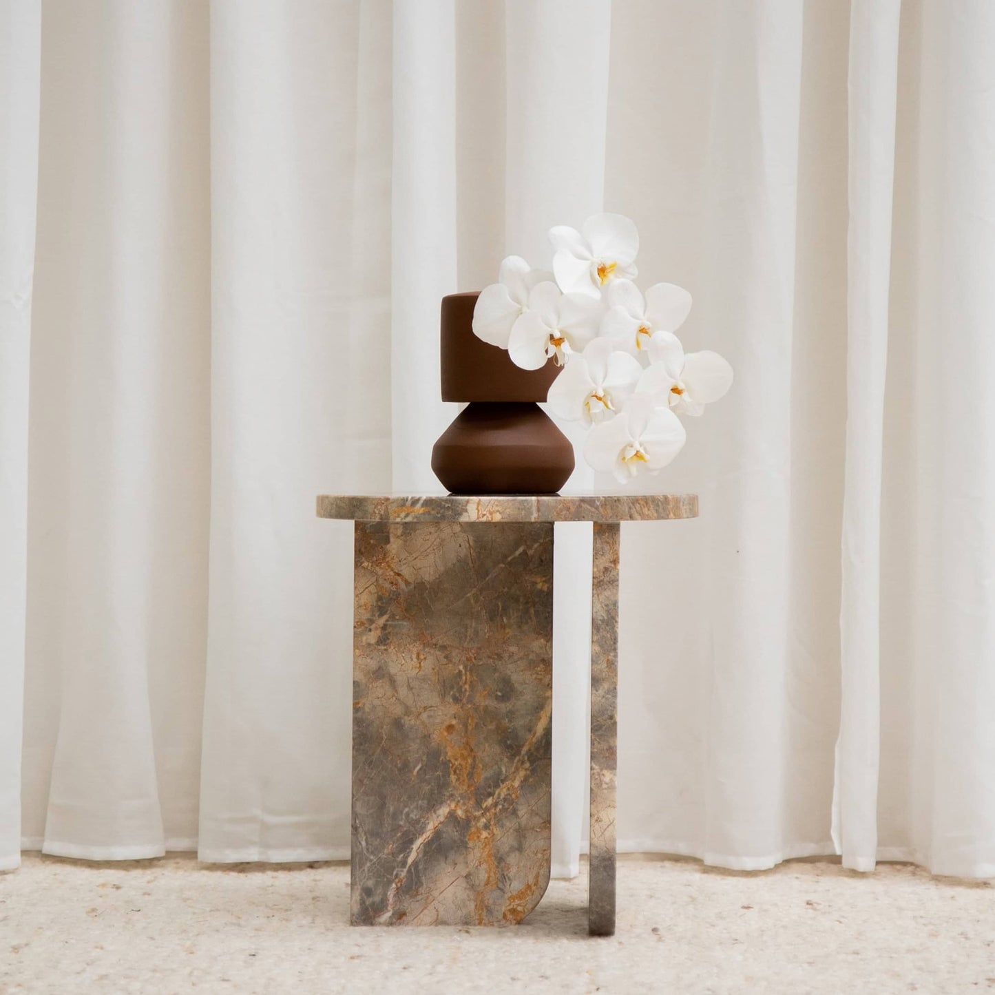 Mimic Side Table - Earth Marble