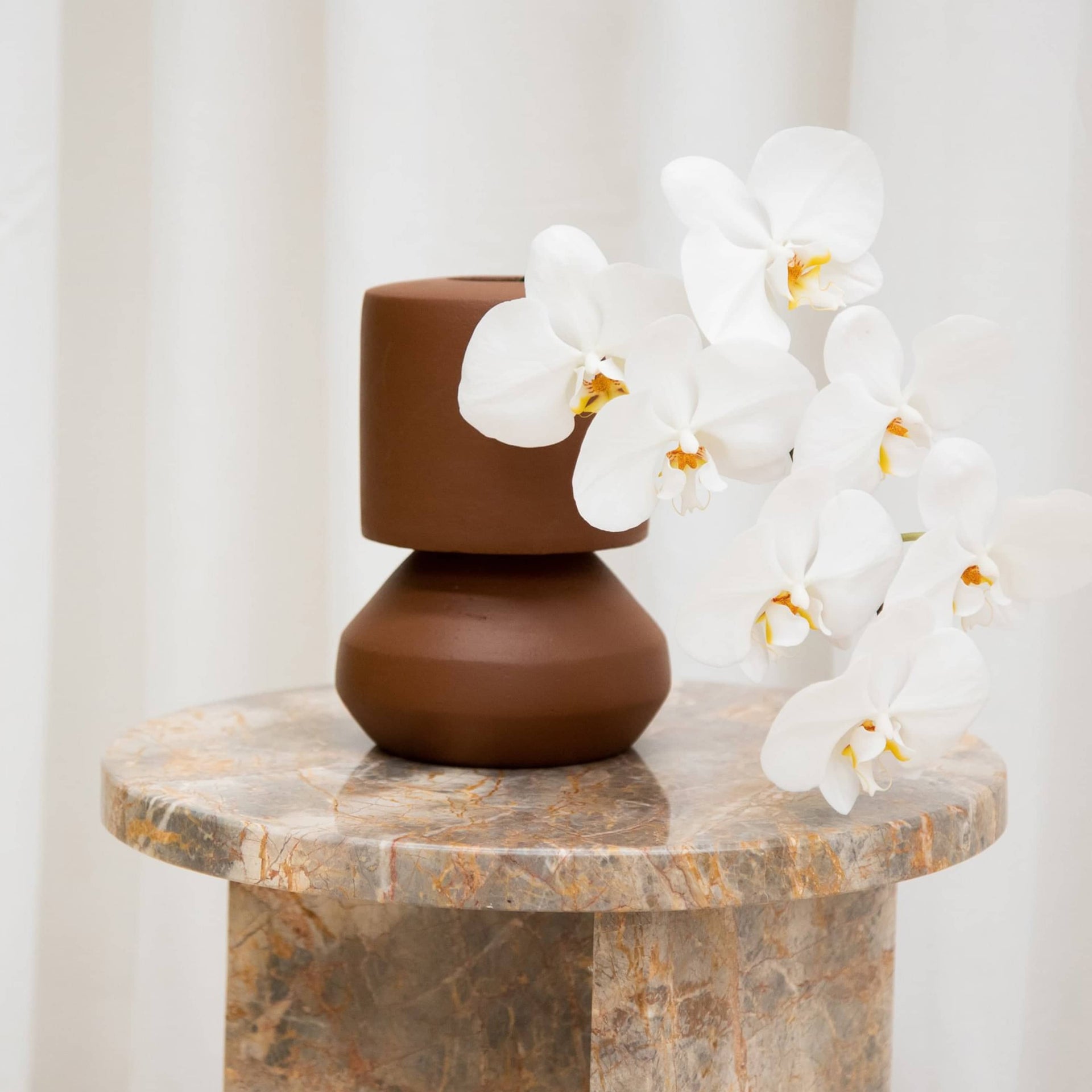 Mimic Side Table - Earth Marble