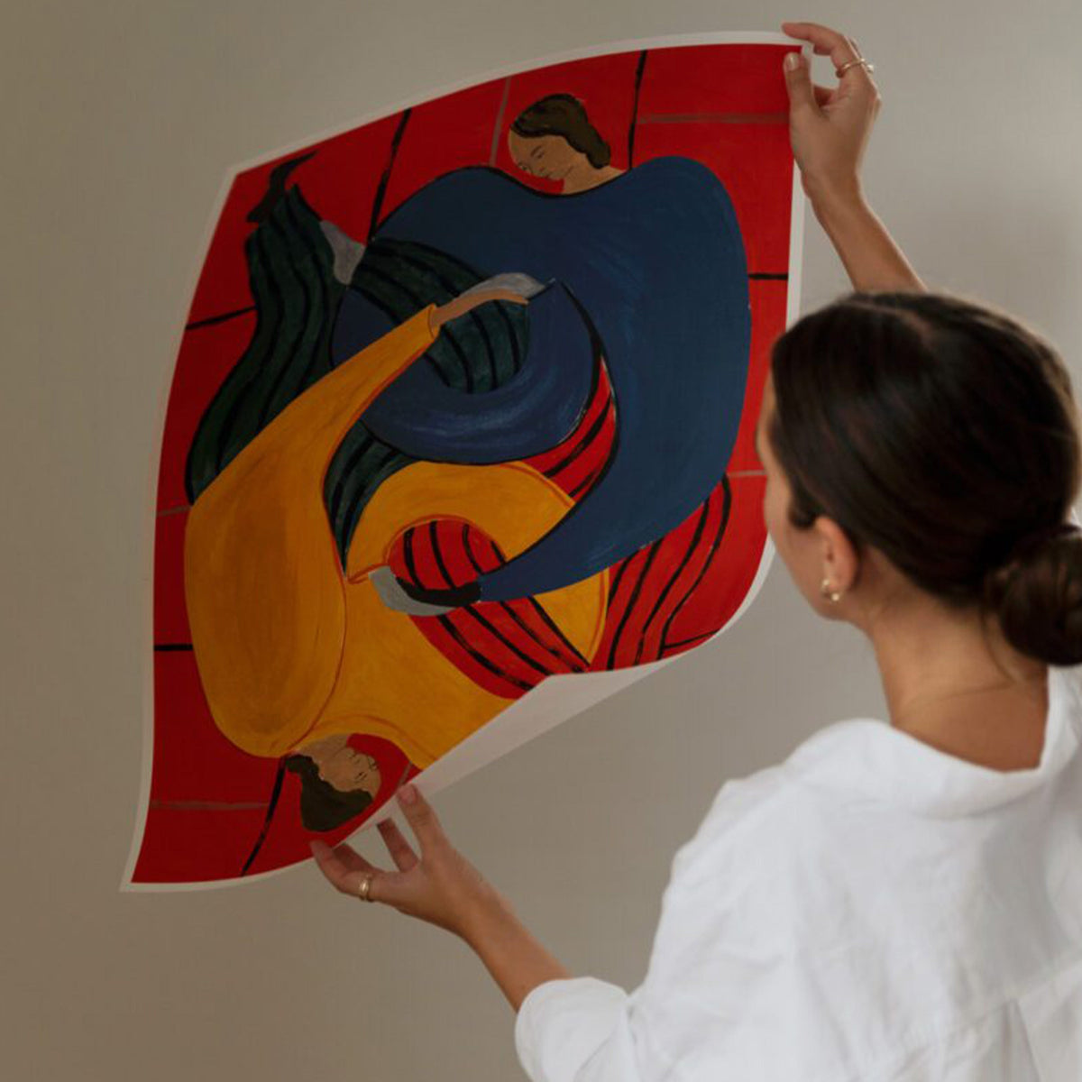 Hold You – Red Print 70Cm x 100Cm