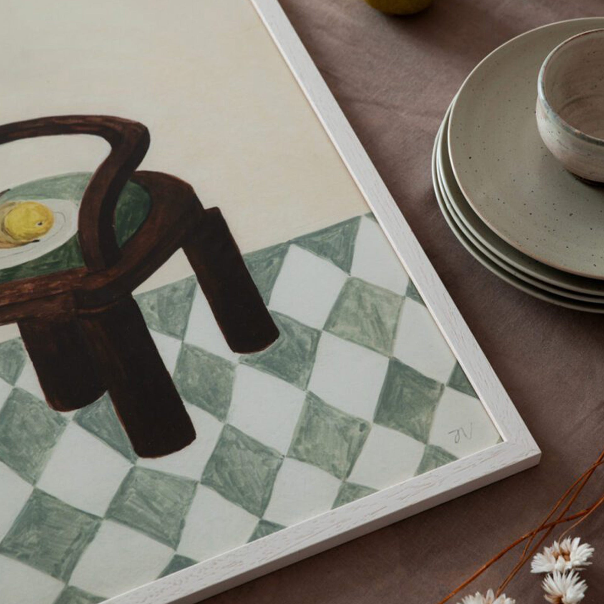 Chair with Fruit Print 50Cm x 70Cm