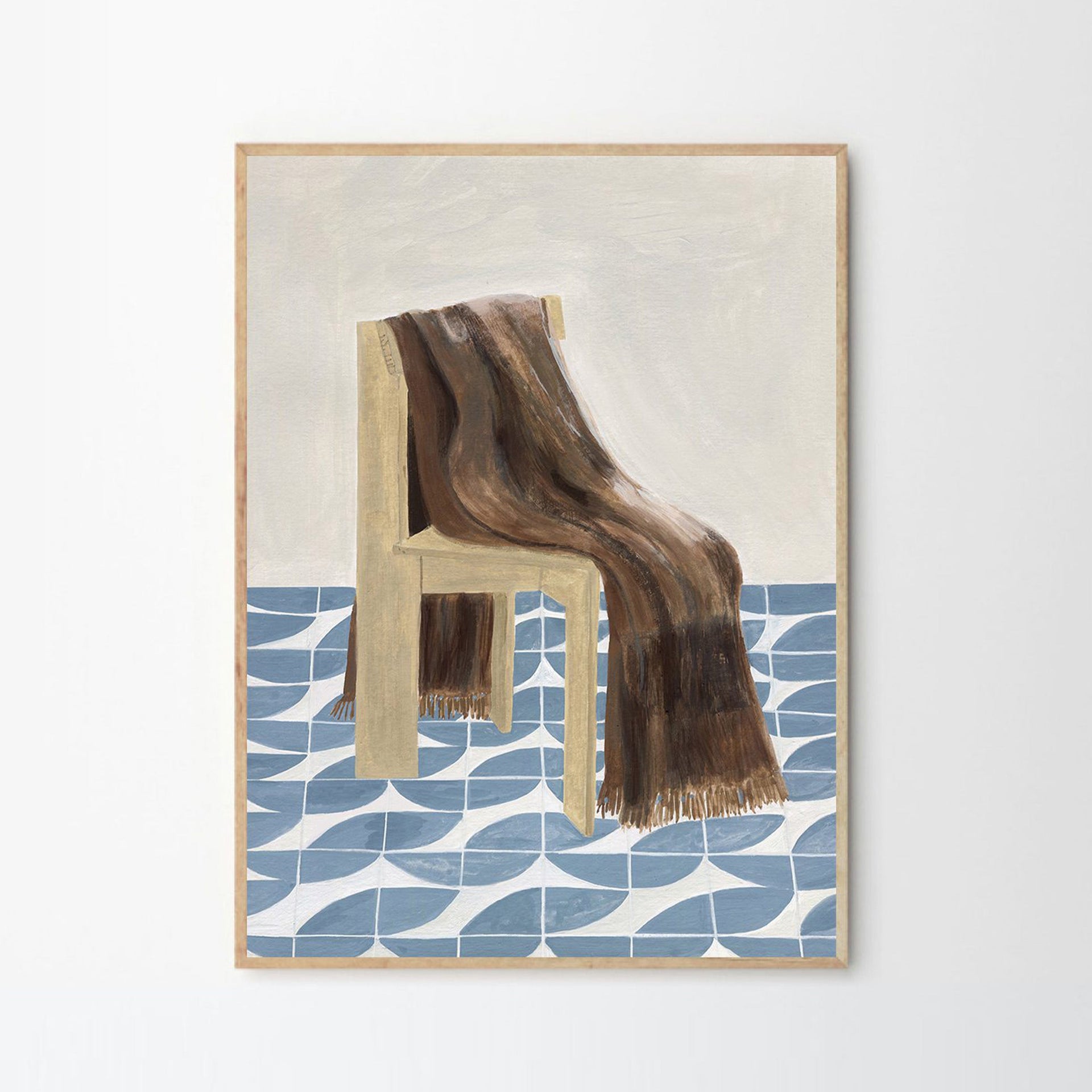 Chair with Blanket Print 50Cm x 70Cm