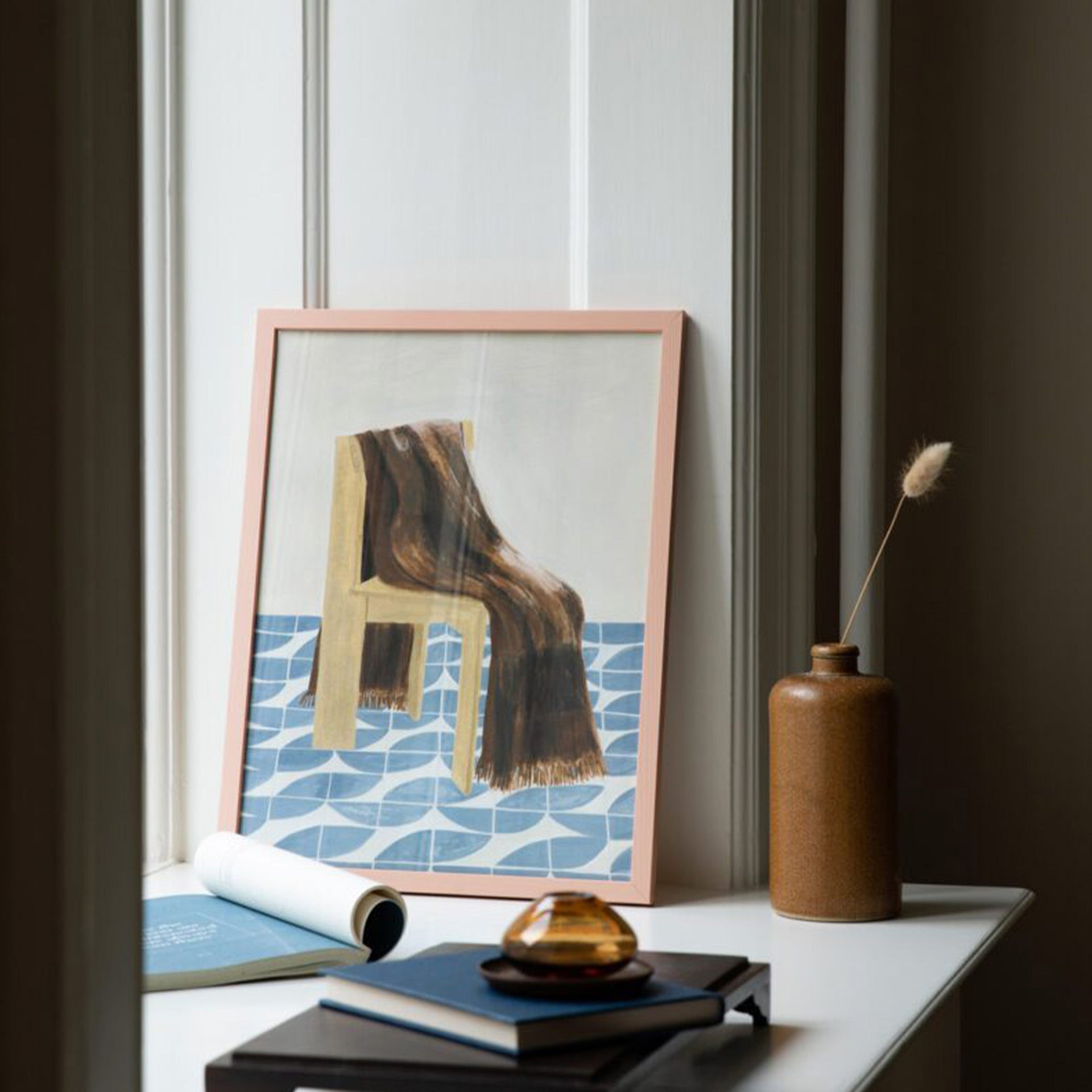 Chair with Blanket Print 50Cm x 70Cm